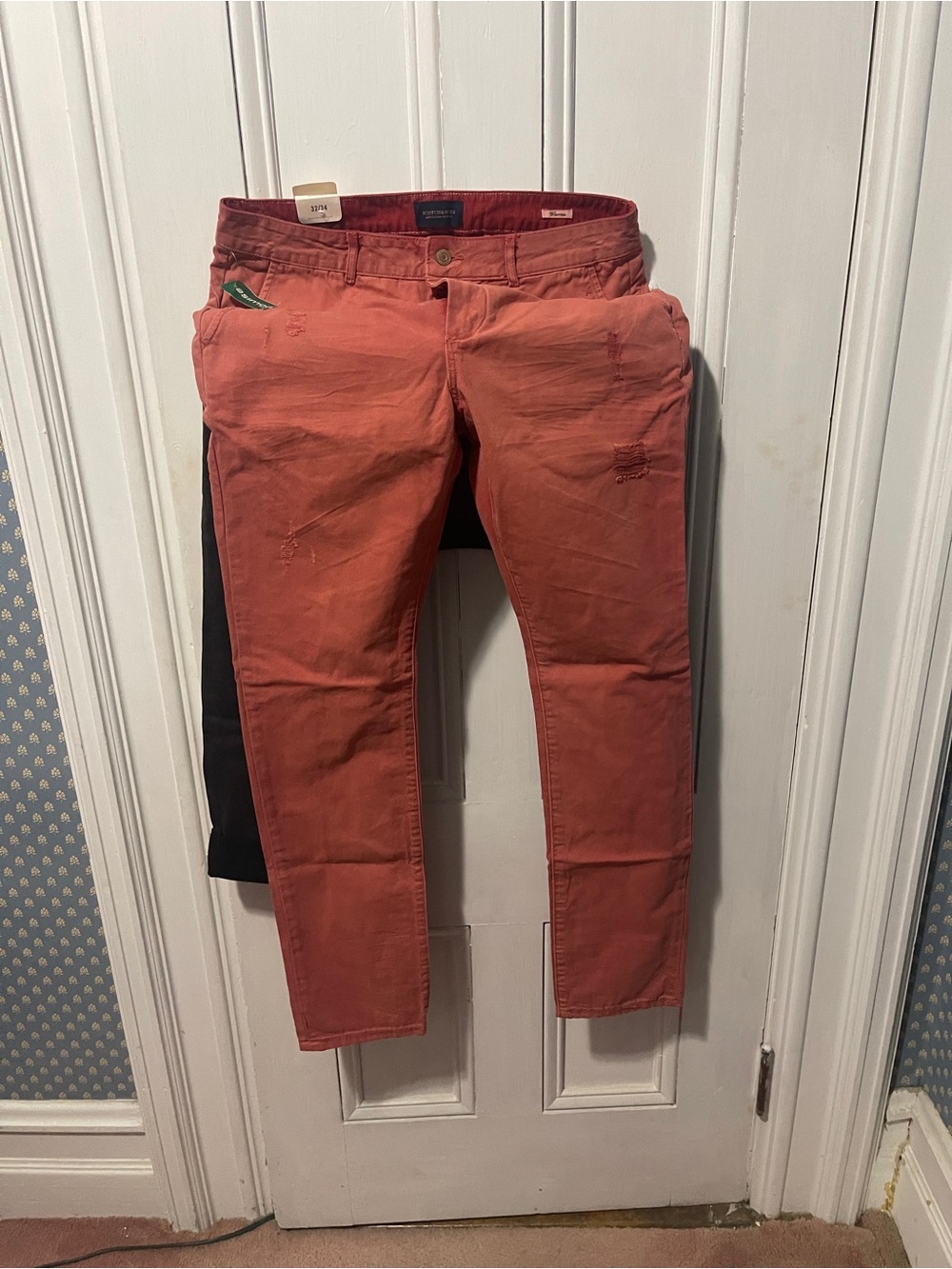 Scotch & Soda Distressed Rust-Orange Chinos